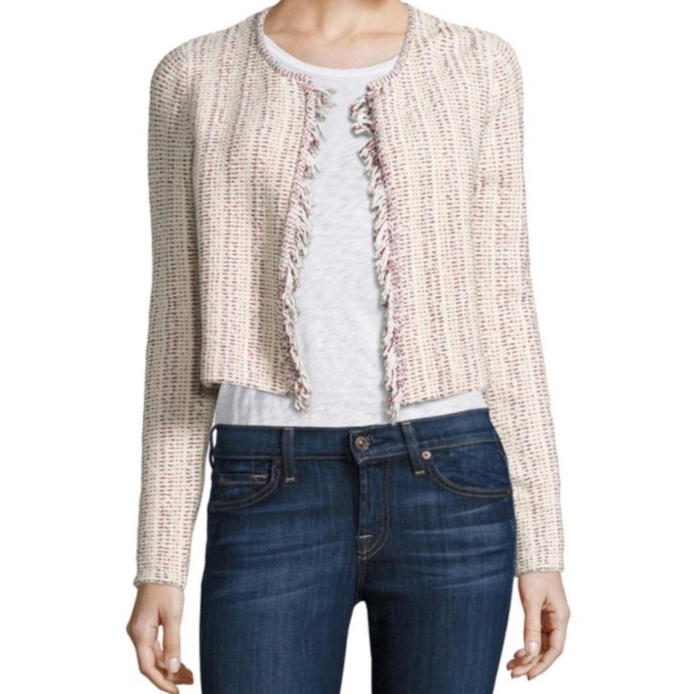 Theory Galinne Speckle
Bouclé Jacket Open Knit Cardigan‎